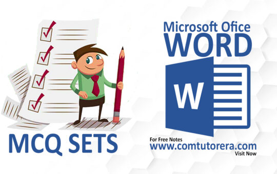 Microsoft office word mcq sets